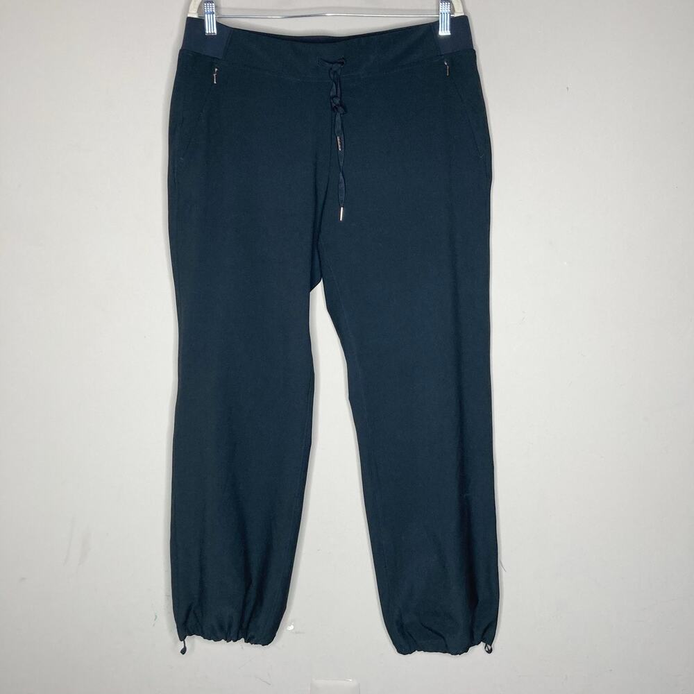 Calia Womens Large Black Lightweight Joggers Pants Drawstring Zipped Pockets
